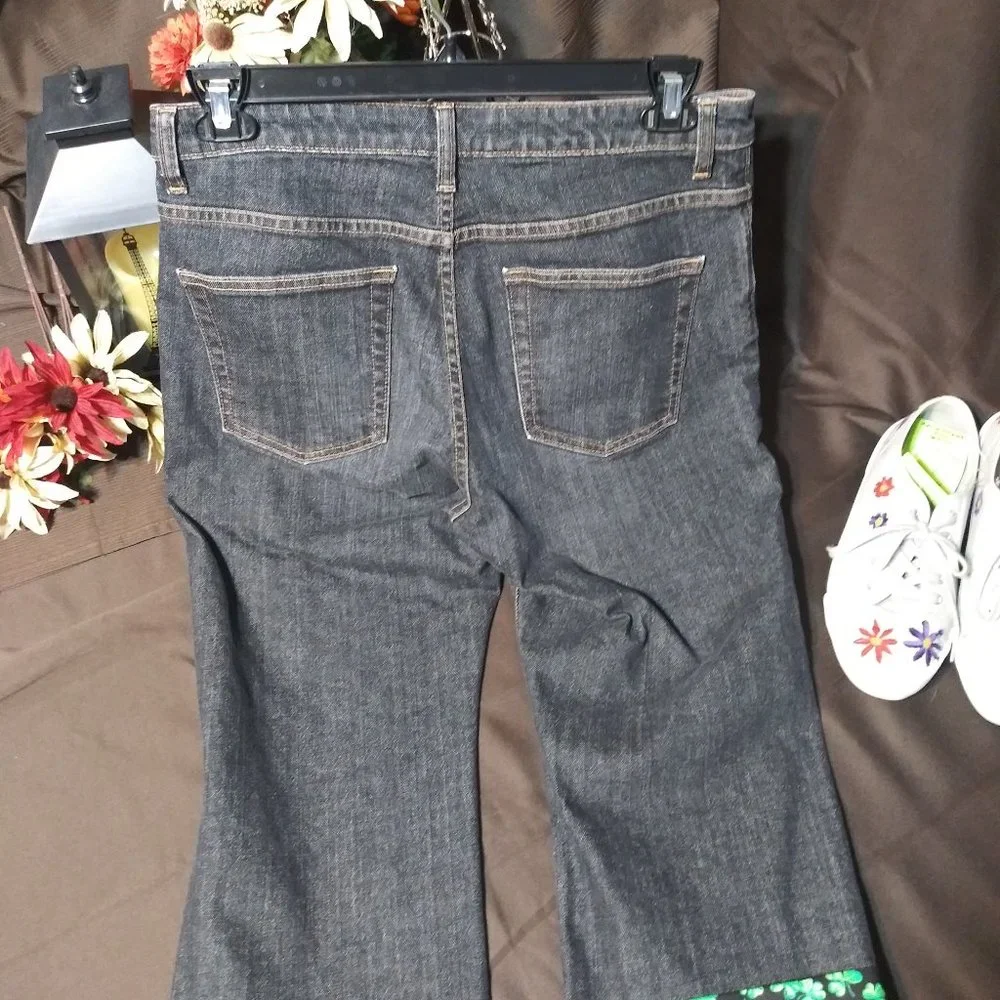 410 jeaniemade Size 12 Gap Patchwork Capris - Picture 4 of 4